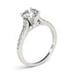 14k White Gold Diamond Engagement Ring With Single Row Band (1 3/4 cttw)