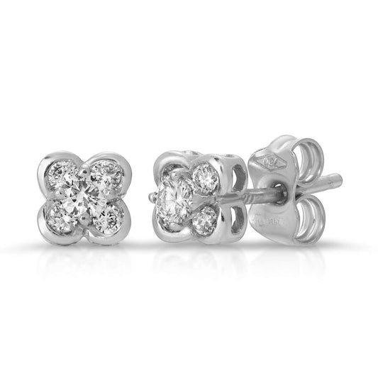 Diamond Four leaf earrings