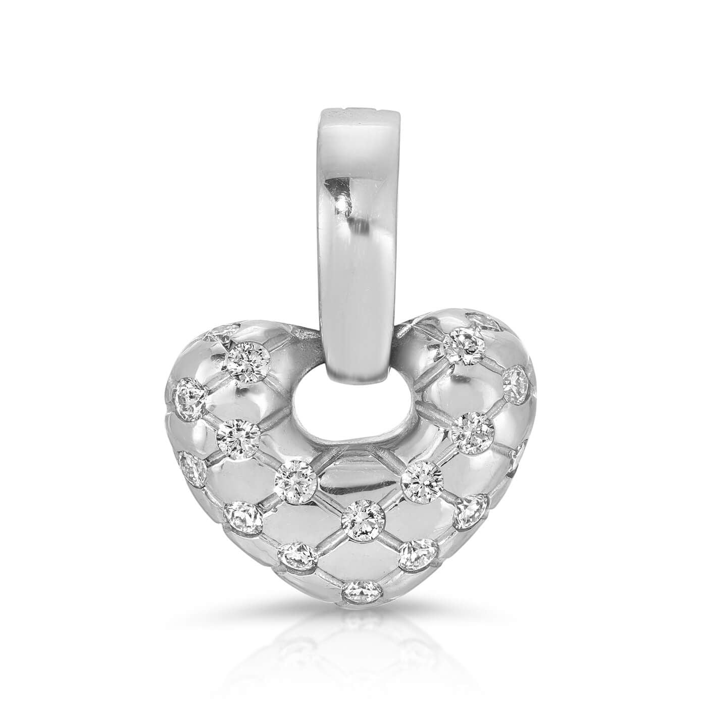 Heart pendant/ Enhancer with diamonds