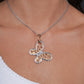 Butterfly 2 tone pendant satin finish