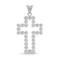 Italian Hammered milgrain Reversible Cross