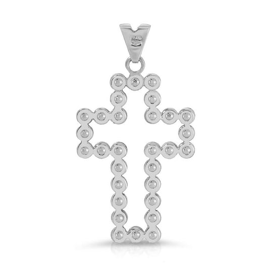 Italian Hammered milgrain Reversible Cross