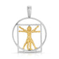Italian Vitruvian Man pendant