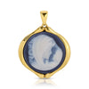 Cameo gold pendant mother & child
