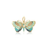 Butterfly azure enamel charm