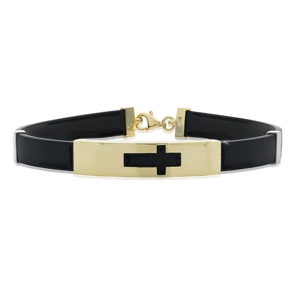 Leather bracelet cross