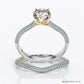 Engagement ring hidden halo