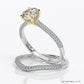 Engagement ring hidden halo