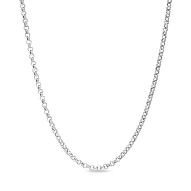 18k White Gold Cable Chain