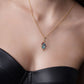 Modern Abstract Multi Colored Gemstone Drop Pendant