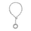 Italian 18k White gold keychain styled as Bulgari