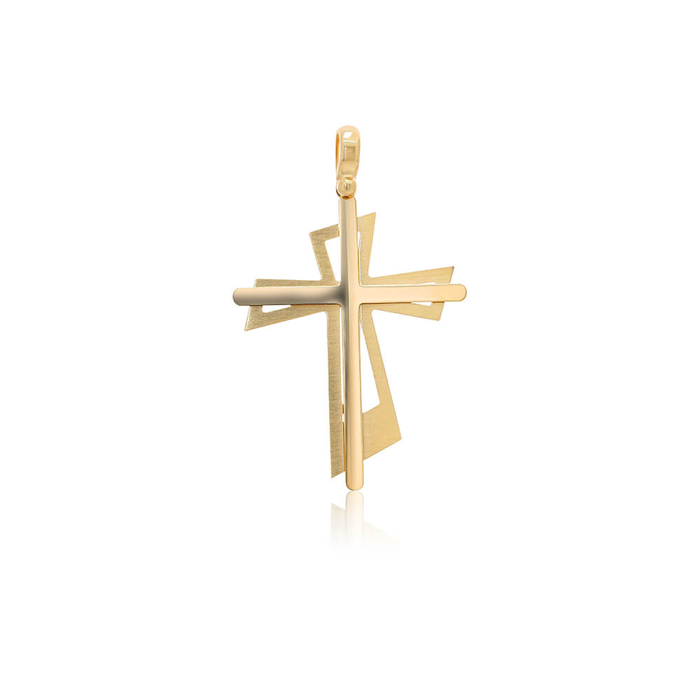 Cross pendant assymetrical