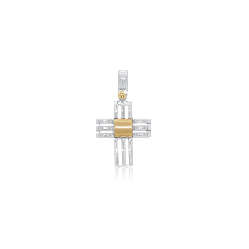 Crucifix Pendant 2 tone bars