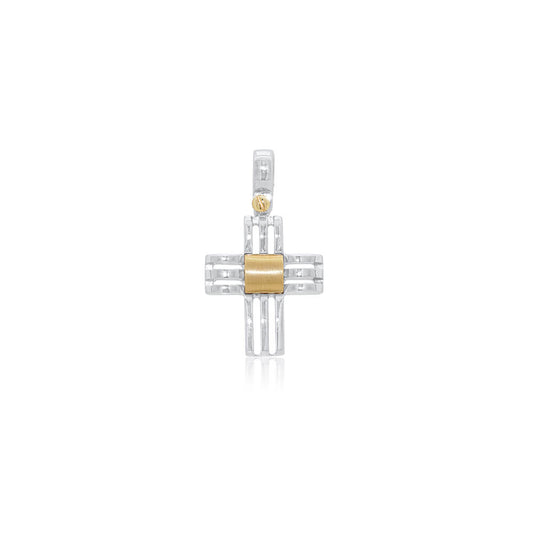 Crucifix Pendant 2 tone bars