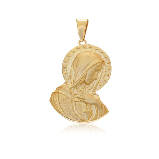 Virgin Mary pendant engraved