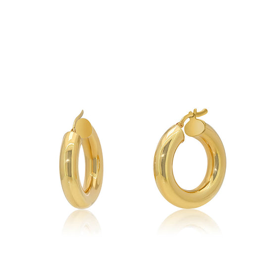 Round hoop earrings