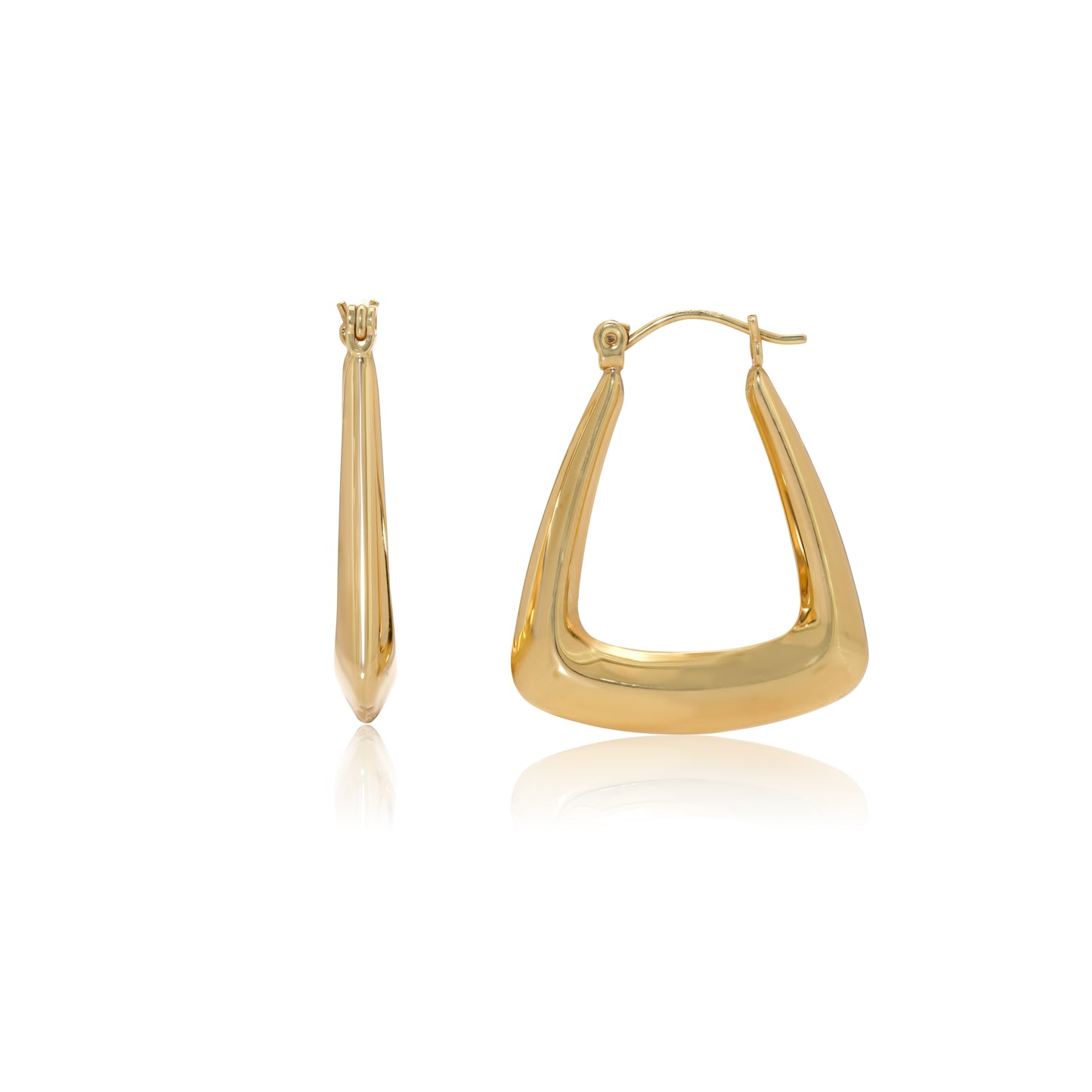 Geometric hoop earrings