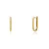 Paper Clip Huggie Hoop Earrings