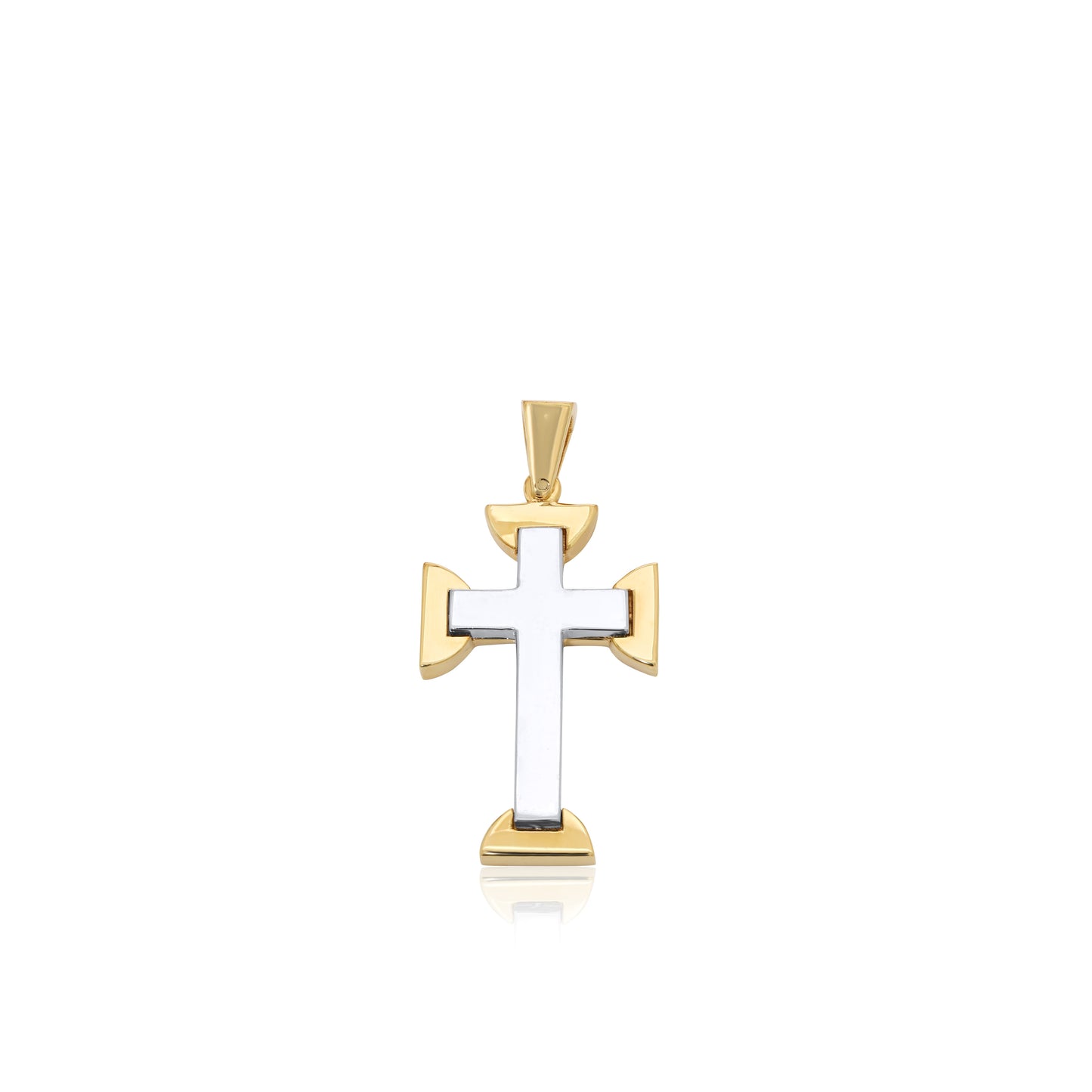 Cross Pendant semi circle