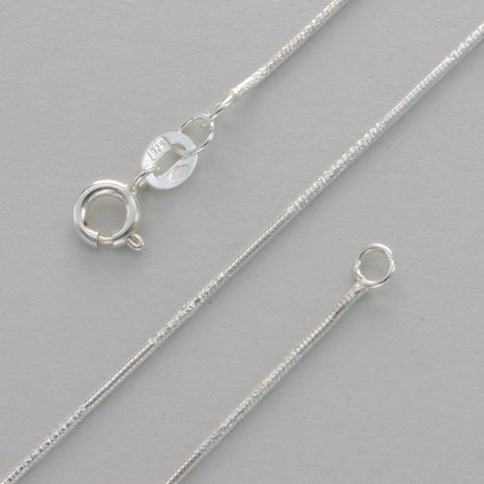 925 Sterling Silver Diamond Cut Snake Chain