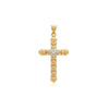 18k Gold Cross 2 tone