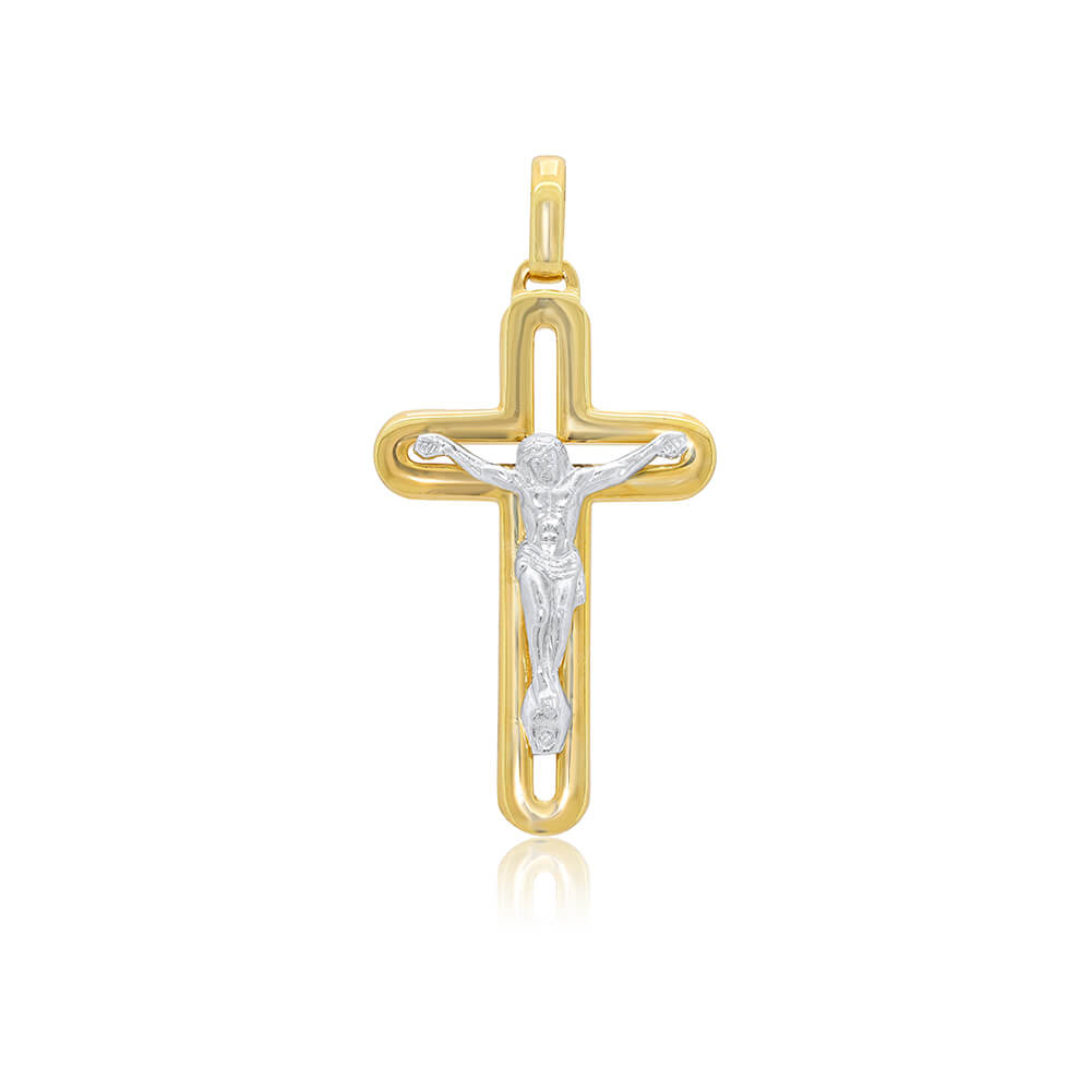 Crucifix  2 tone