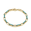 Turquoise enamel paperclip bracelet