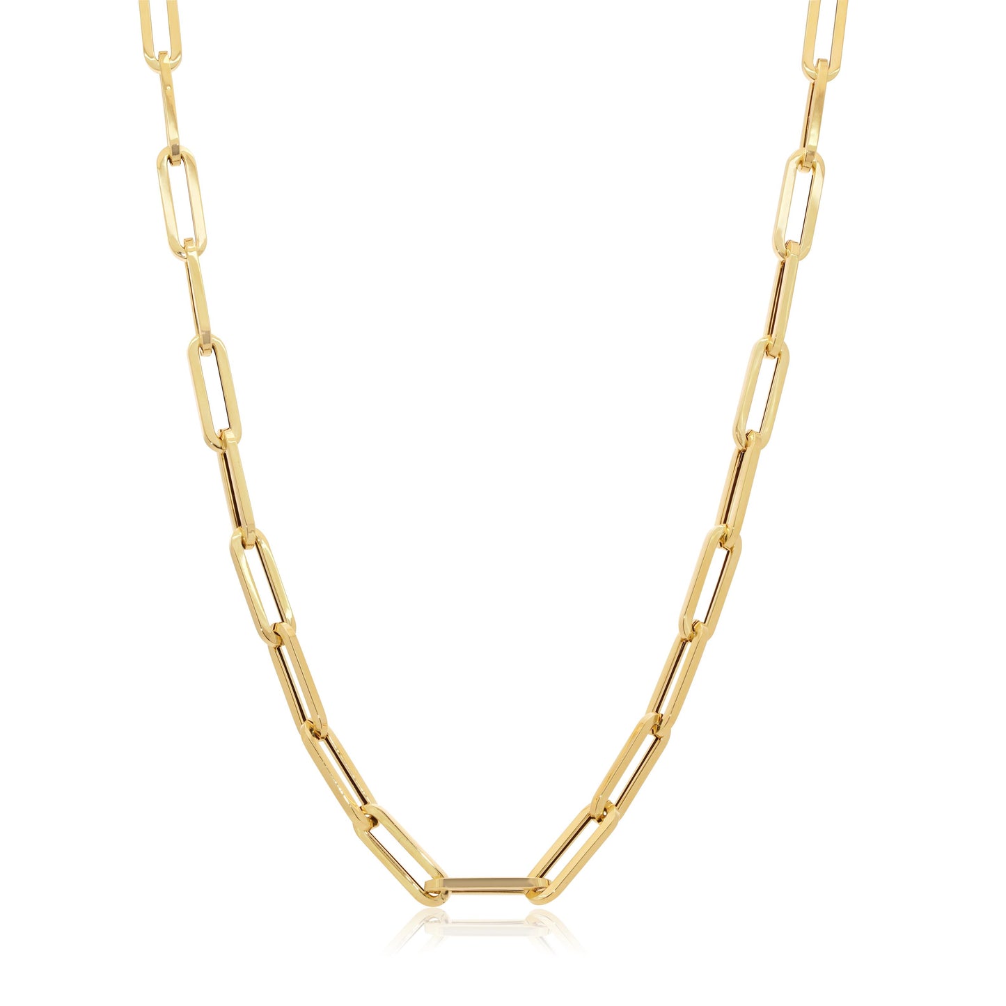 Italian 18k Paper clip chain