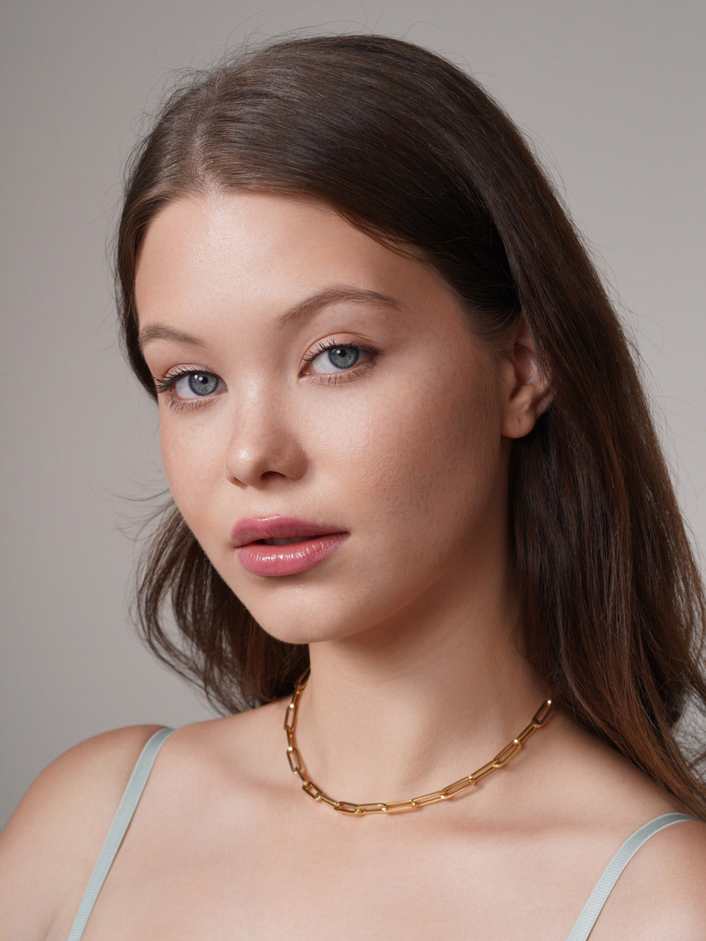 Italian 18k Paper clip chain