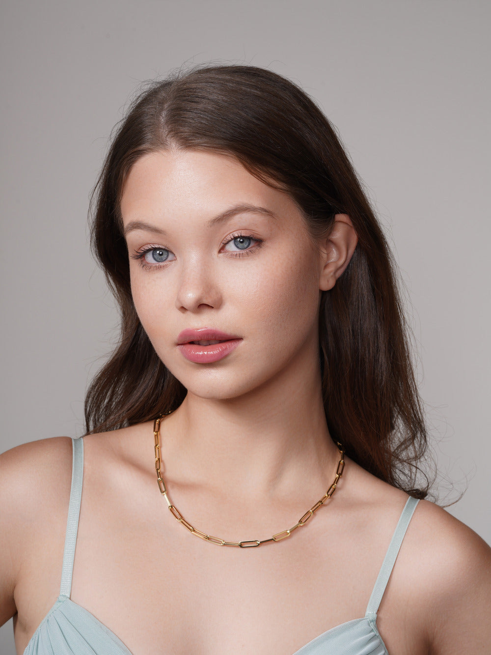 Italian 18k Paper clip chain