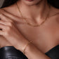 Italian 18k Paper clip bracelet in Toggle Lock