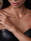 Italian 18k Paper clip bracelet in Toggle Lock