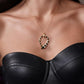 Snake pendant Black & White geometric enamel