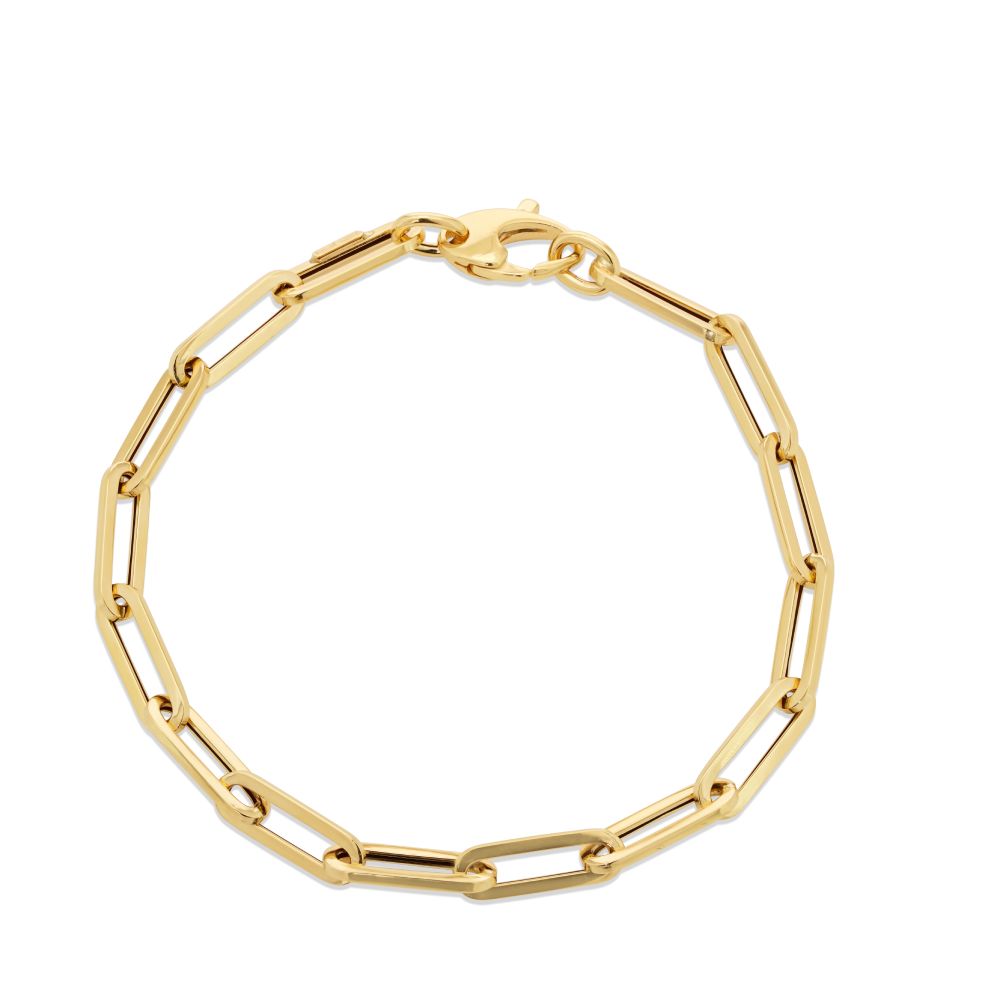 Italian 18k Paperclip Bracelet