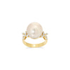 South Sea Pearl ring with diamonds