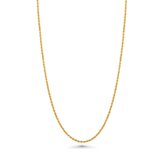 Italian Rope chain 18k Yellow Gold