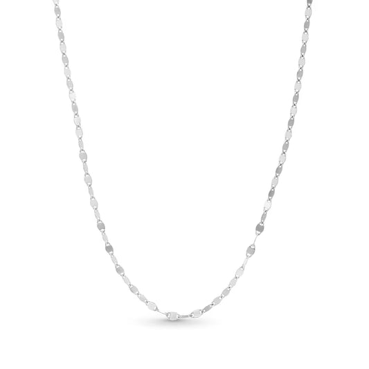 925 Sterling Silver Mirror Flat Link Chain