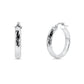 Italian white gold quilted hoop earrings (upon availability)