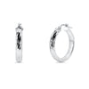 Italian white gold quilted hoop earrings (upon availability)