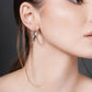 Italian white gold quilted hoop earrings (upon availability)