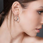 Italian white gold quilted hoop earrings (upon availability)