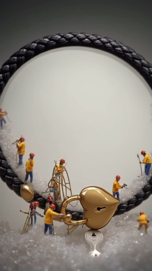 Silk bracelet heart & key