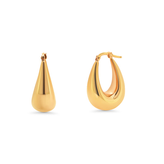 Italian Rose Gold Drop Earrings