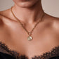 Disk Charm Mixed Chain Necklace