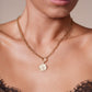 Disk Charm Mixed Chain Necklace