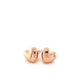 14k Rose Gold Puffed Heart Shape Shiny Earrings