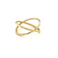 14k Yellow Gold Polished X Profile Ring
