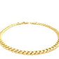 14k Yellow Gold Miami Cuban Semi Solid Bracelet (4.50 mm)