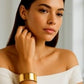 Designer Classic Cuff Bangle in 14K Yellow Gold (20.40 mm)