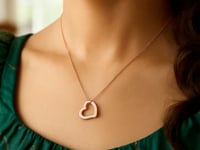 14k Rose Gold Heart Pendant